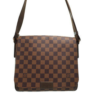 Louis Vuitton Damier Ebene Leather District NM Shoulder Bag Brown